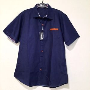 COOFANDY men's button down blue shirt